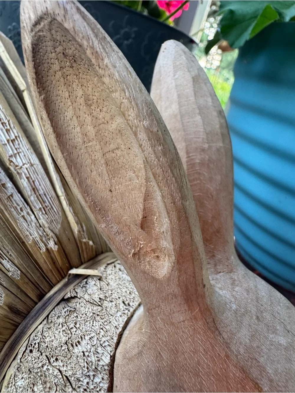 Vintage Primitive Folk Art Rabbit Artist Carved Wooden Head